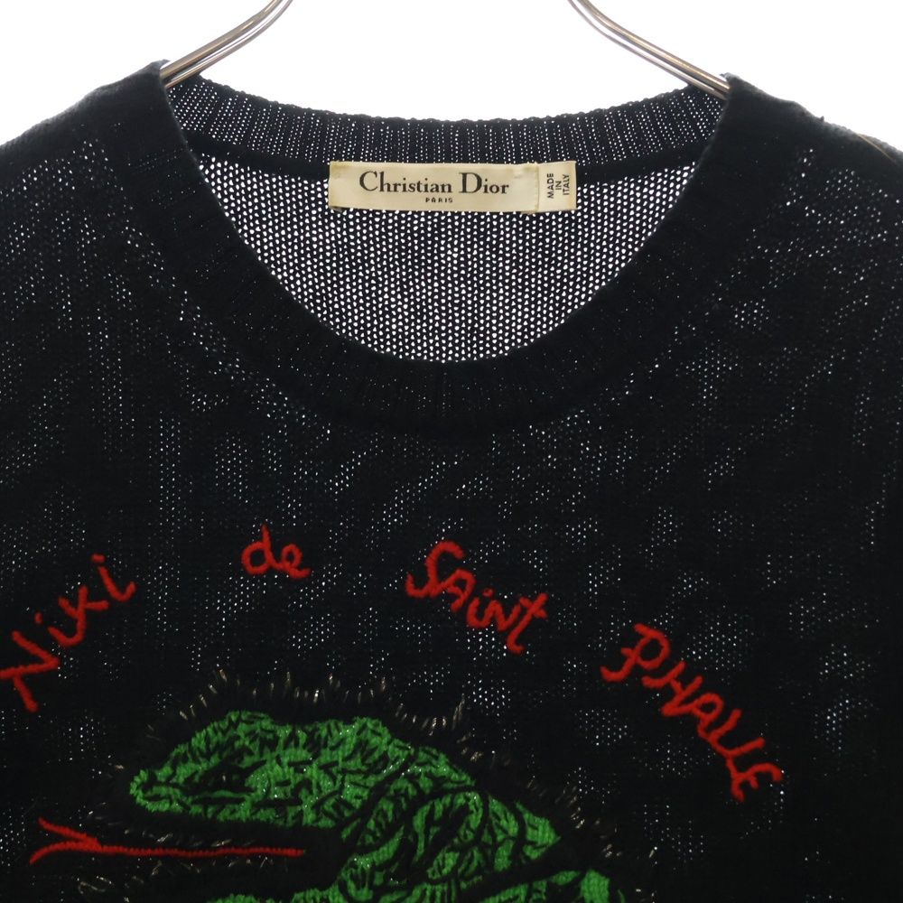 Christian Dior クリスチャンディオール 18SS カシミヤ ニット セーター ブラック レディース 8E24513AM015 Christian Dior (クリスチャンディオール) 18SS カシミヤ ニット