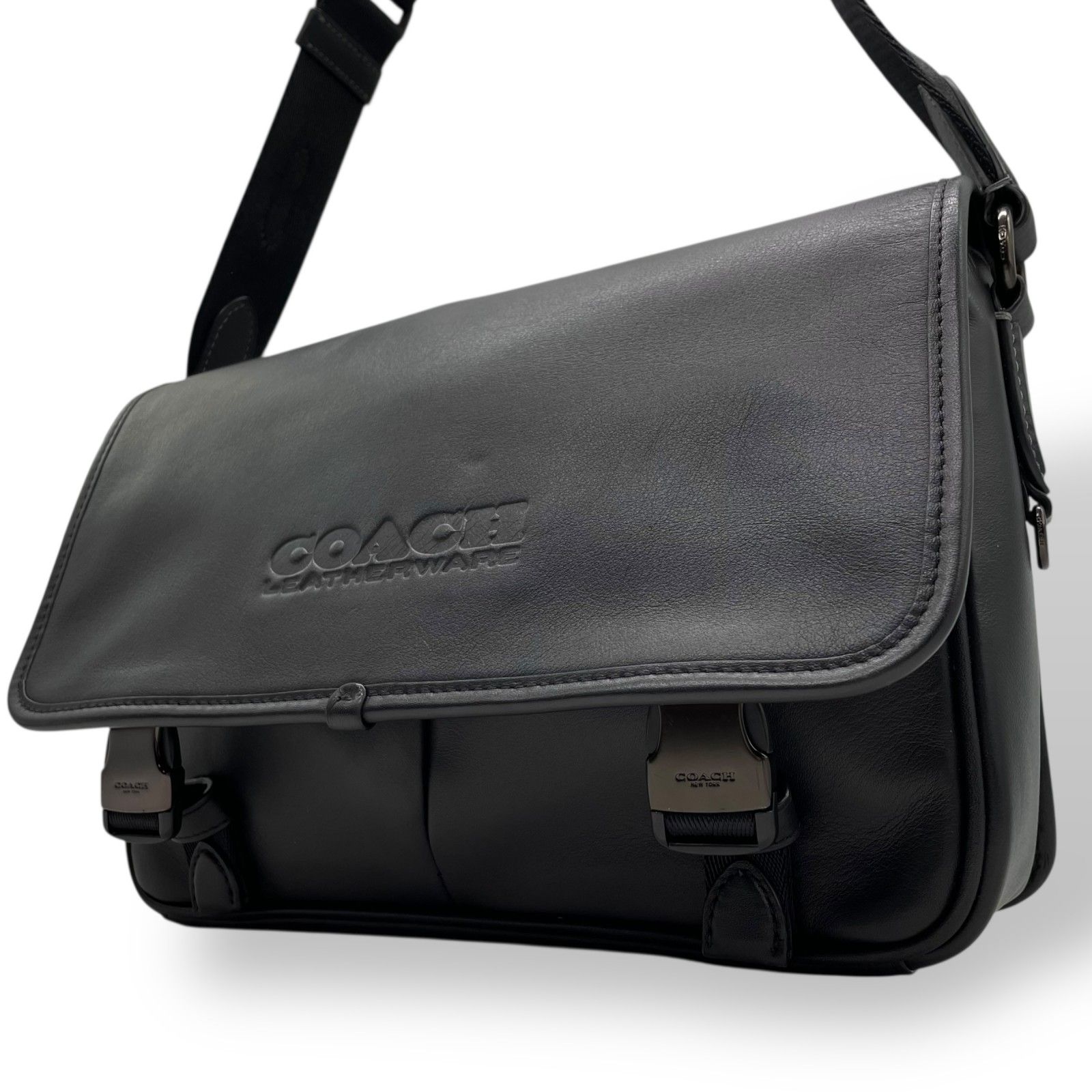 極美品 COACH コーチ League リーグ メッセンジャーバッグ C9157  