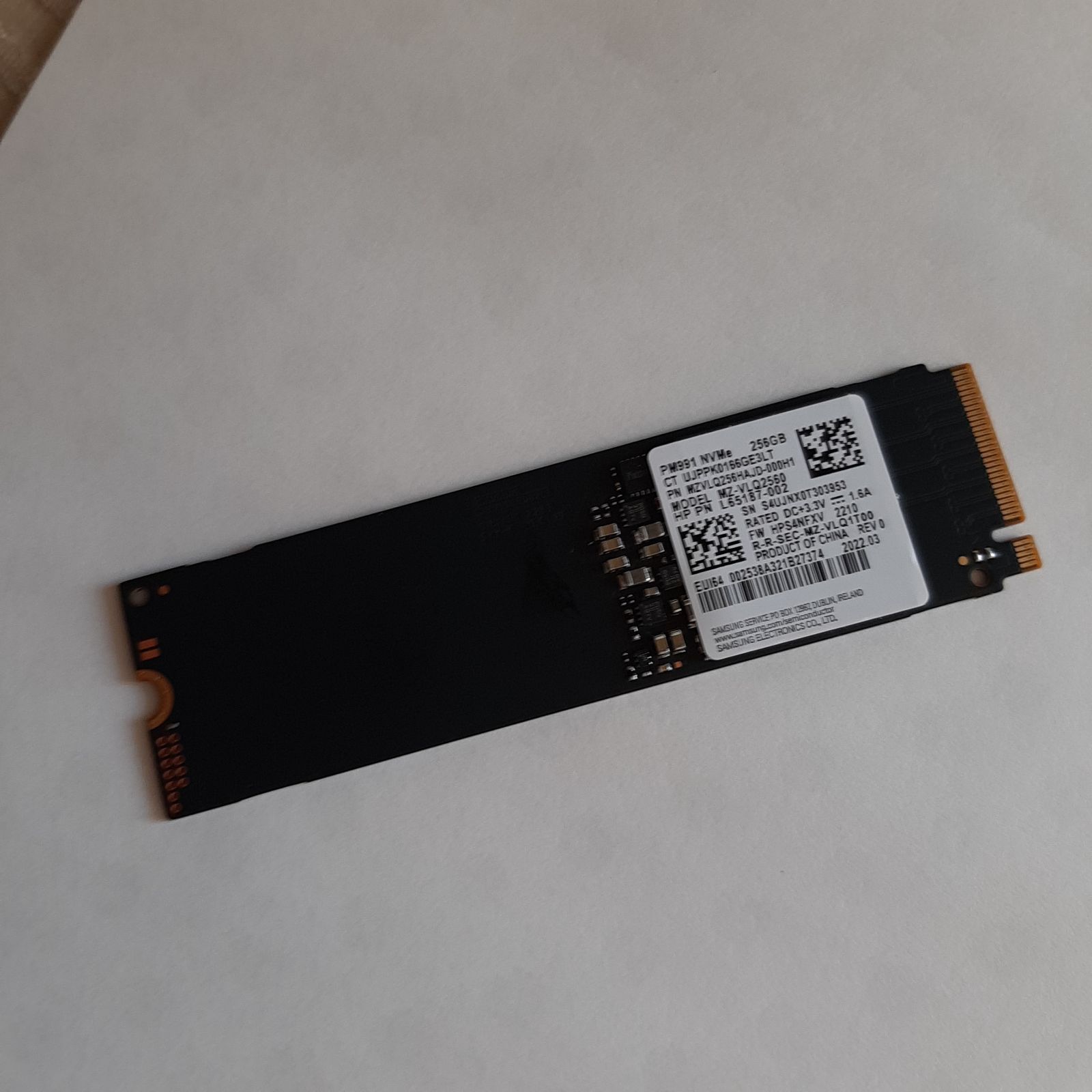 KJJ22001 Samsung NVMe 256G SSD ノートパソコン パソコン ノートPC Windows11 M.7 サムソン 高速