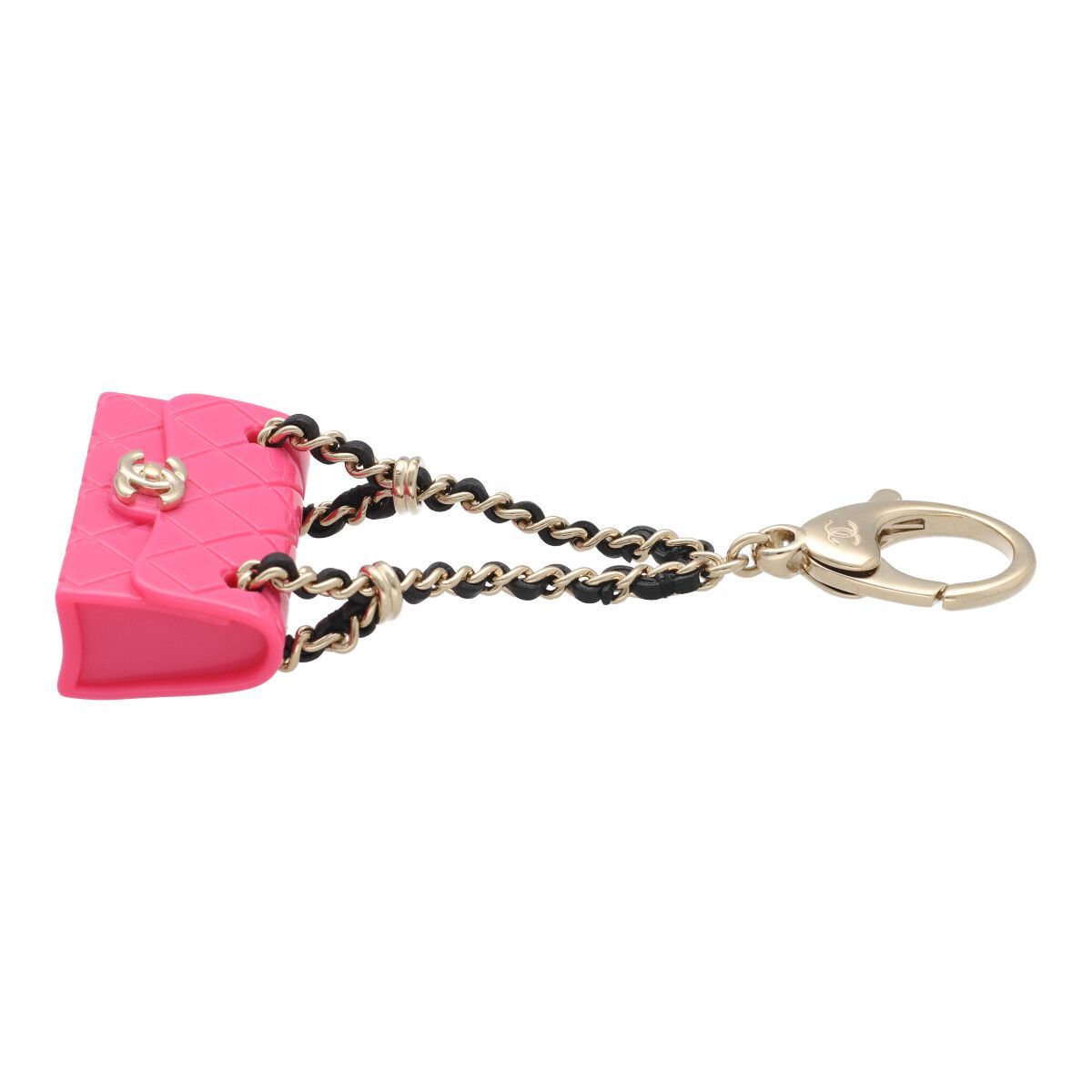 中古】 CHANEL シャネル マトラッセ バックチャーム ピンク B23