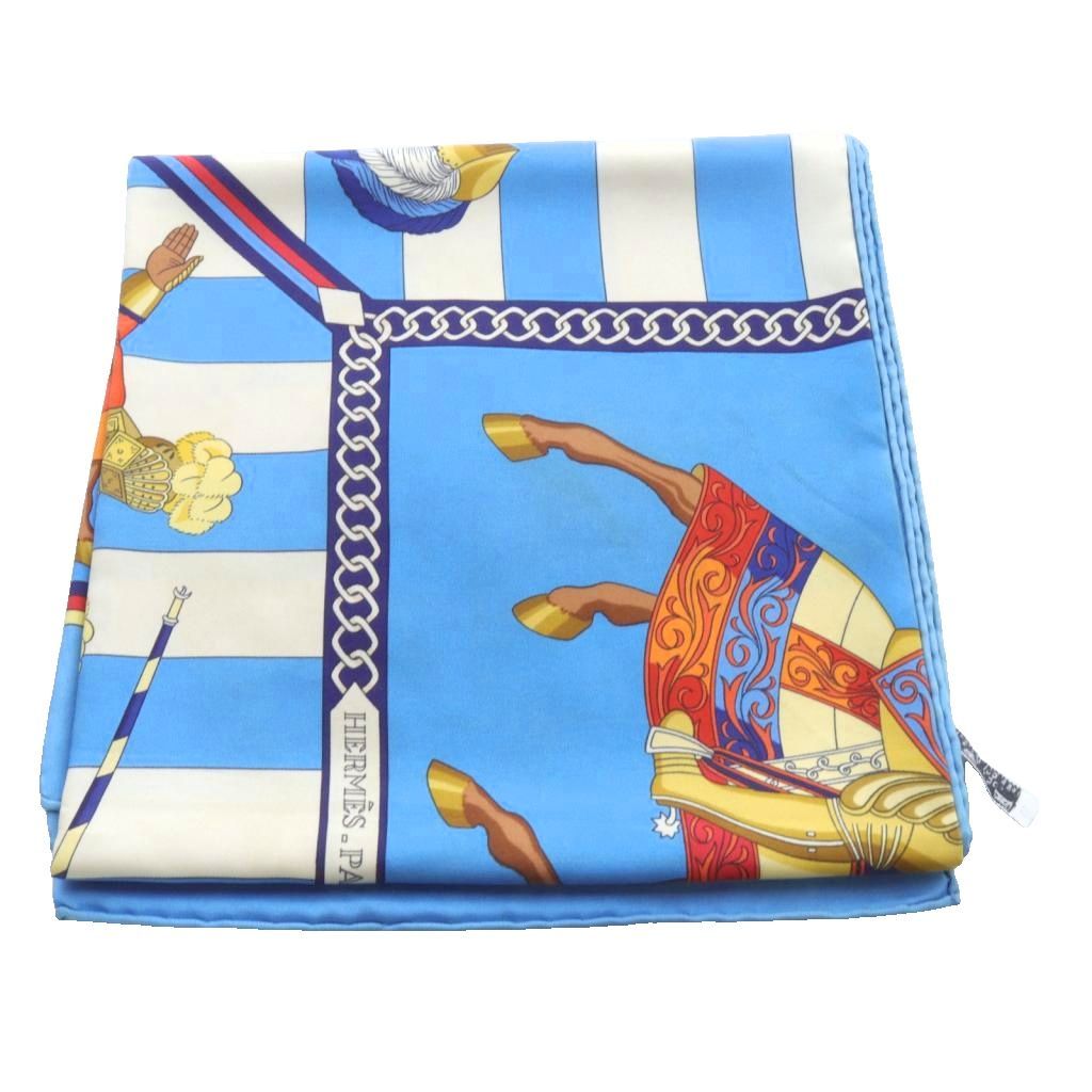 エルメス HERMES CHOCS EN PLUMES 羽飾りの激突 カレ90 スカーフ 総柄  
