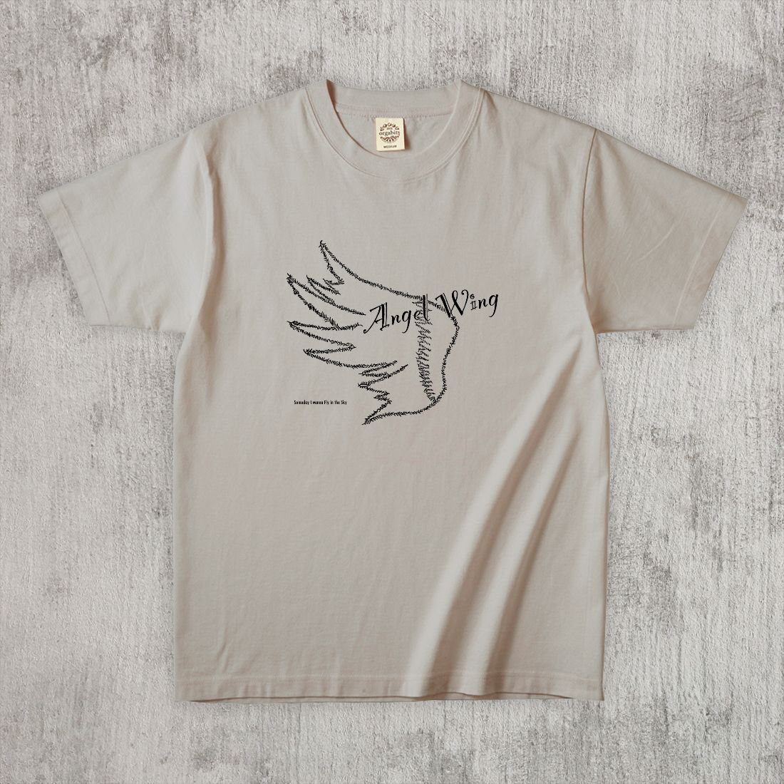 グラフィックTシャツ　Angel Wing Mono / Black