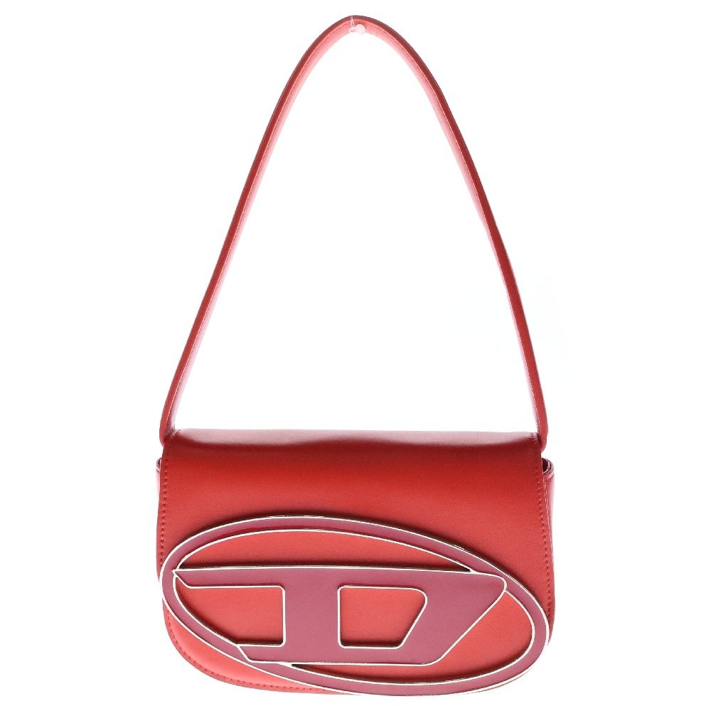 DIESEL ディーゼル 1DR レザー2WAY ショルダー ハンドバッグ レッド X08396