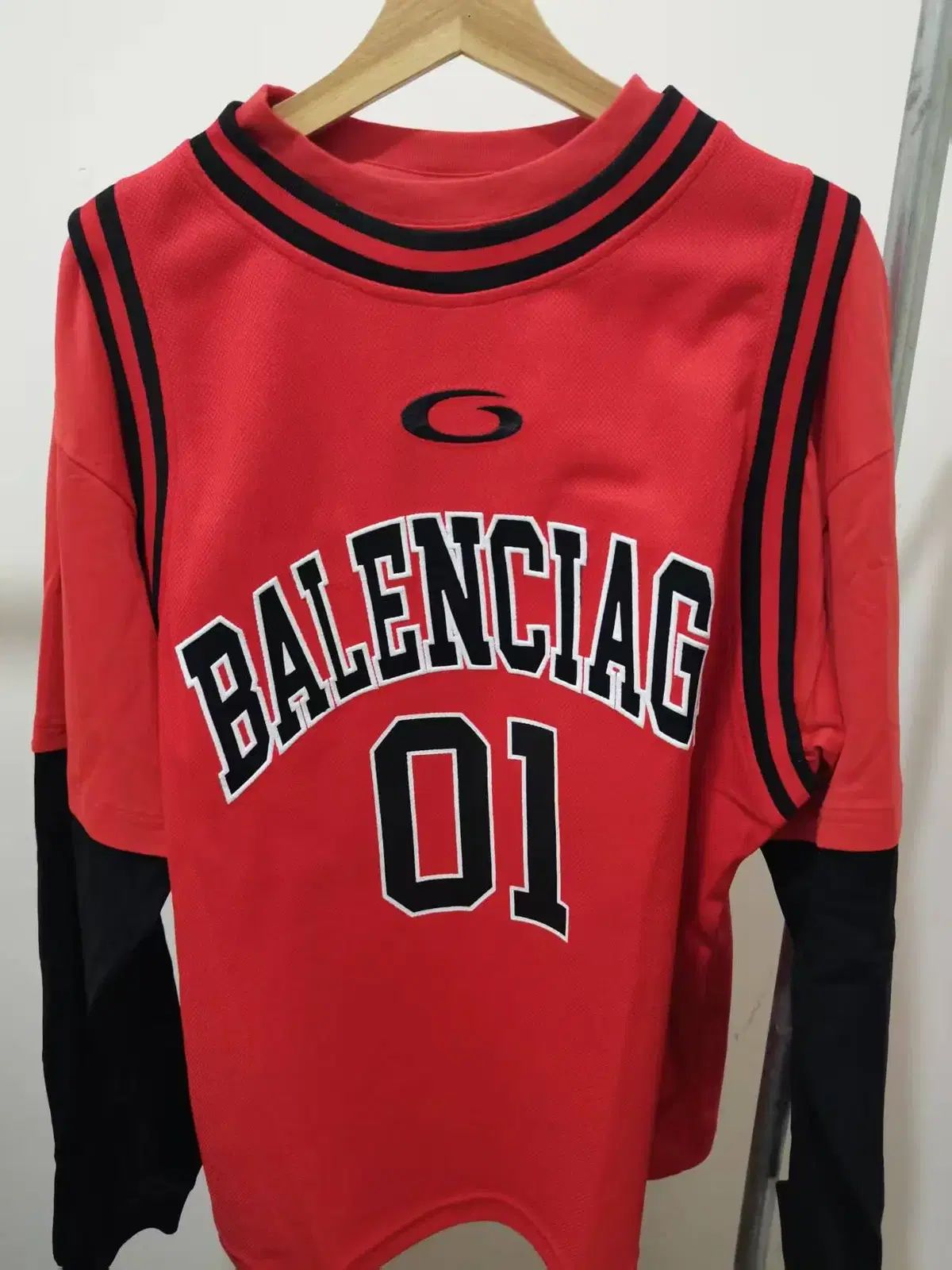 BALENCIAGA バスケットボール シリーズ レイヤード 長袖 Tシャツ BALENCIAGA(バレンシアガ) メンズ バスケットボール シリーズ