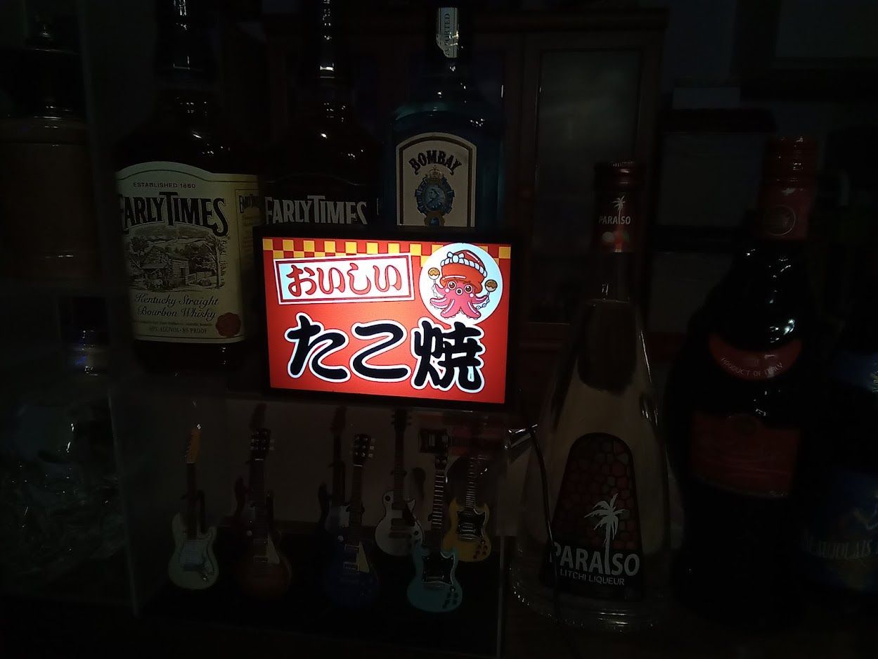 たこ焼き お祭り 屋台 昭和 レトロ 看板 置物 雑貨 LEDライトBOX