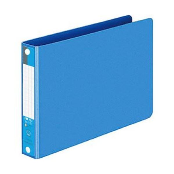 コクヨ リングファイル 色厚板紙表紙B6ヨコ 2穴 330枚収容 背幅53mm 青 フ-409NB 1セット(40冊) 代引不可 コクヨ リングファイル 色厚板紙表紙B6ヨコ 2穴 330枚収容 背幅53mm 青