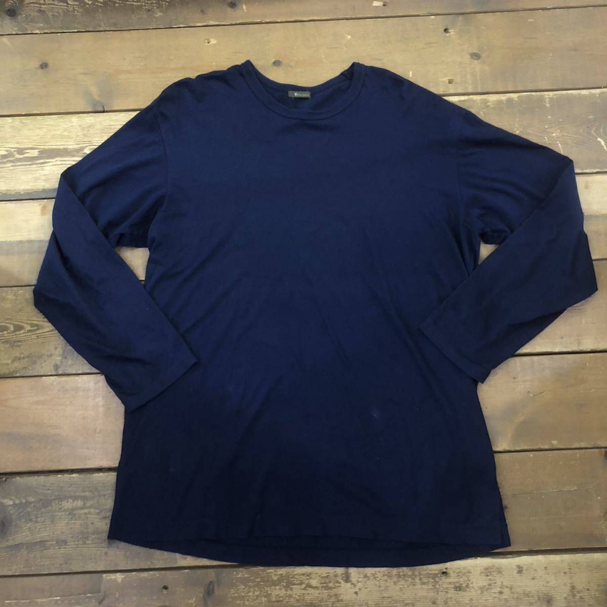 Y's for men ヨウジヤマモト ネイビー 長袖 カットソー フリー Y's for men ヨウジヤマモト ネイビー 長袖 カットソー フリー