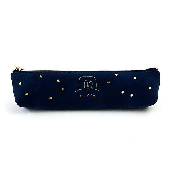 ミッフィー スリムペンポーチ NV ネイビー おやすみシリーズ miffy ペンケース 筆箱 学校 オフィス