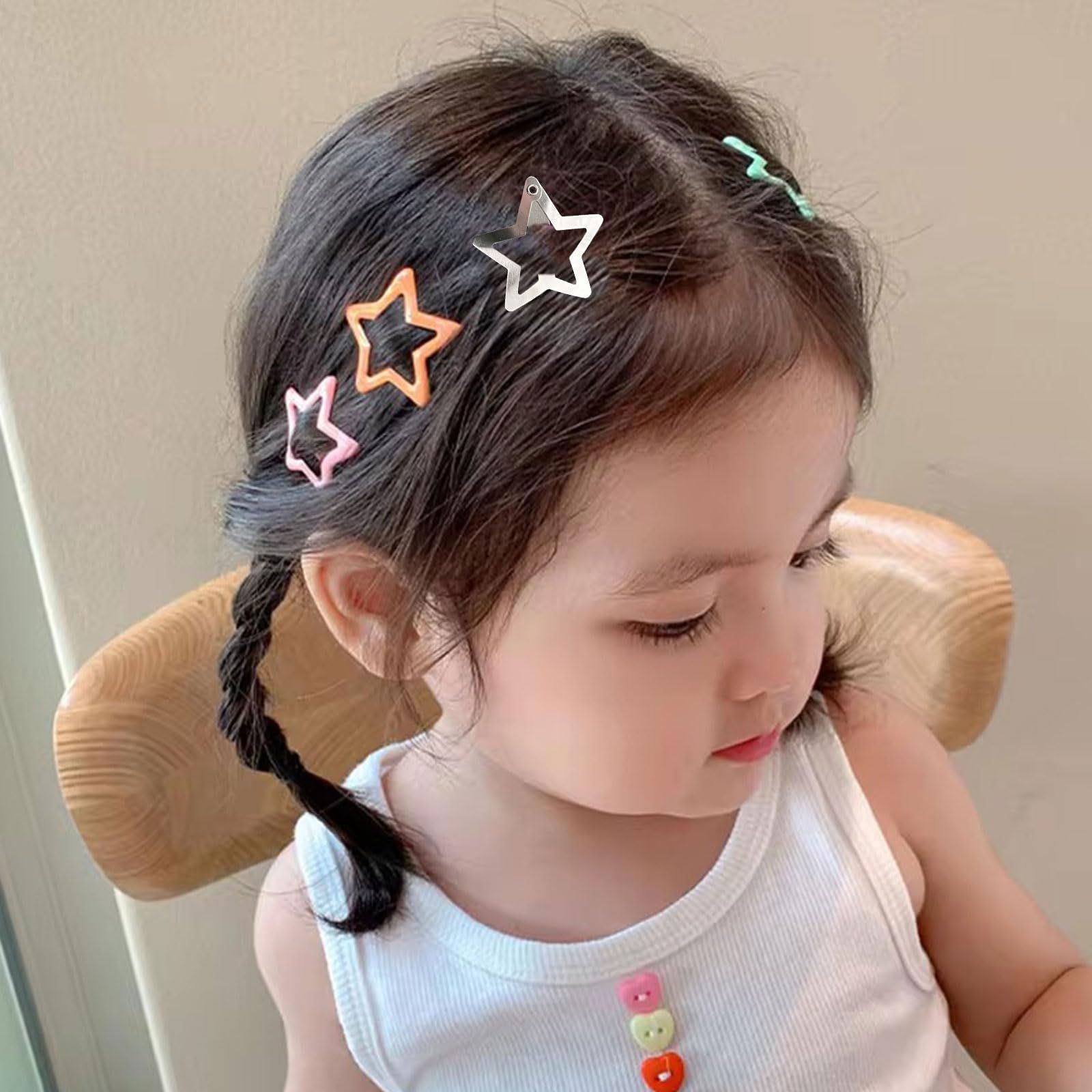 ヘアクリップ 星 45個セット 可愛い カラフル 星 ヘアピン