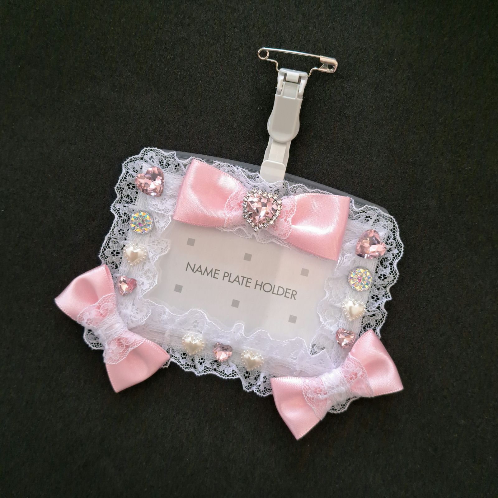 推し活グッズ 名札ケース 推し活名札 ピンク ネームホルダー カード