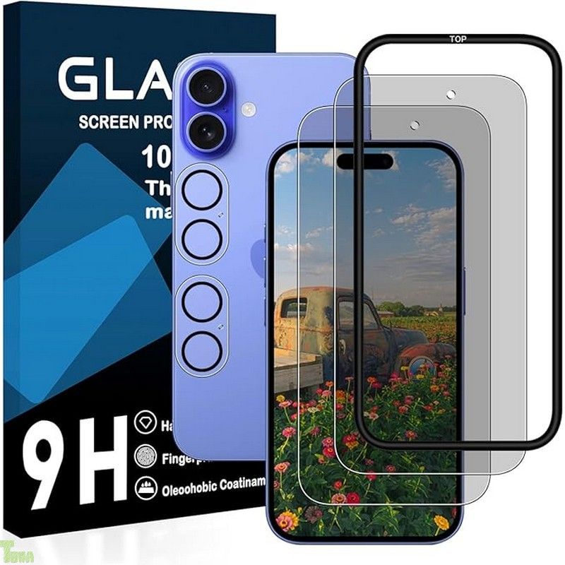 【2枚覗き見防止フィルム+2枚レンズ保護+ガイド枠】対応 iphone16 ガラスフィルム 横から見えない アイフォン 16 フィルム 覗き見防止【 日本旭硝子製 強化ガラス 液晶 保護フィルム 硬度9H 耐