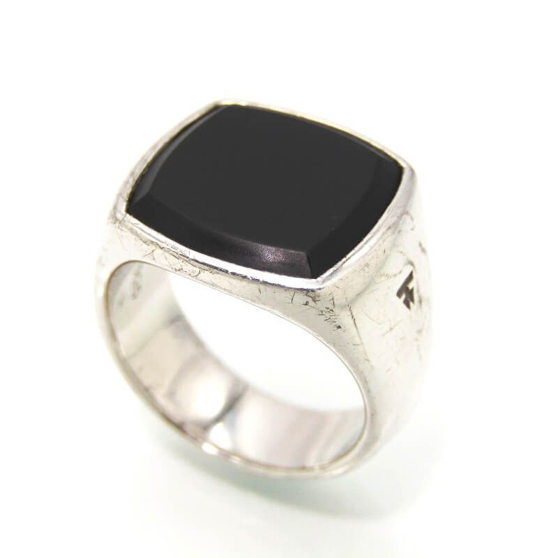 TOM WOOD トムウッド リング Cushion Onyx Ring #50 クッション TOM WOOD トムウッド リング Cushion Onyx Ring #50 クッション