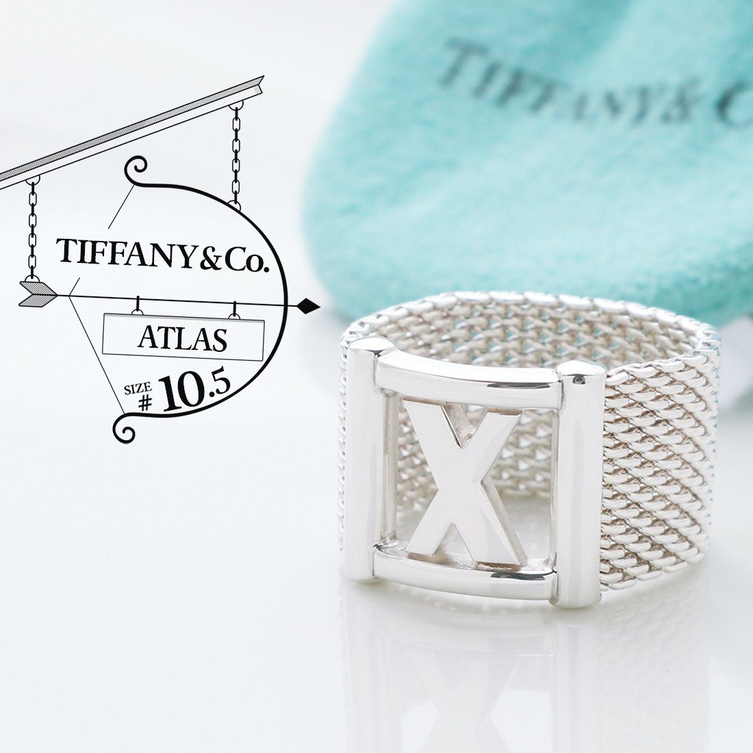 ティファニー Tiffany＆Co. サマセット リング メッシュ 925-