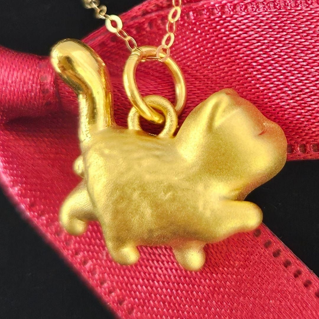 純金 ネックレス 猫 24金 ペンダント ゴールド K24 ねこ ジュエリー