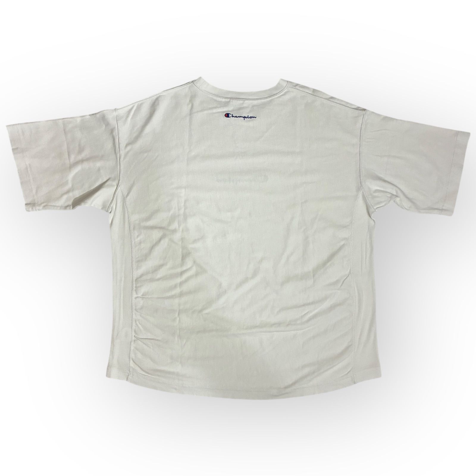 CHAMPION】リバースウィーブ Tシャツ センター刺繍ロゴ M ビッグT 古着 