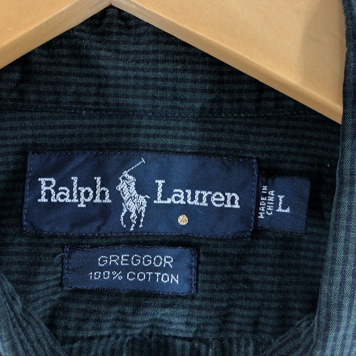 古着 ラルフローレン Ralph Lauren GREGGOR チェック柄 半袖