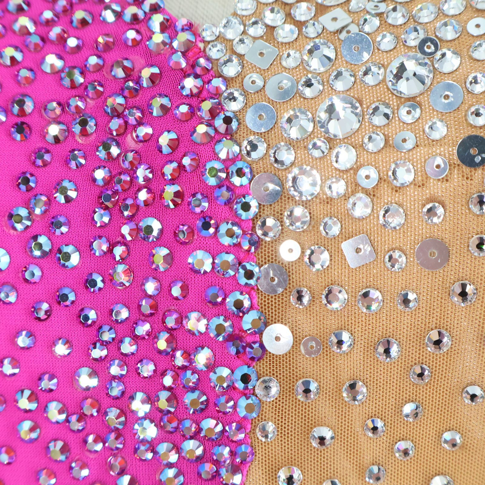 社交ダンス衣装】ピンク ラテン ドレス ワンピース フリル ファー