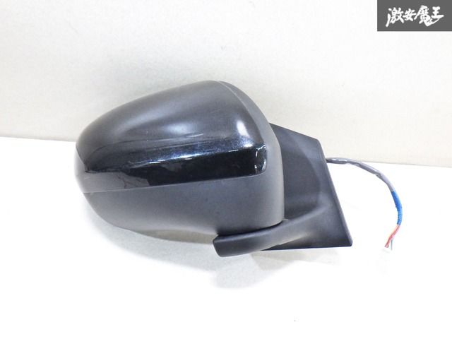 【動作OK 保証付】ダイハツ 純正 ミライース LA350 ドアミラー サイドミラー 電動格納 7ピン 黒パール系 即納 棚 13-1