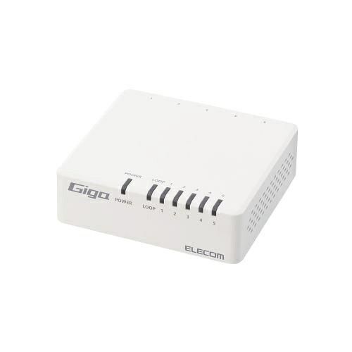 【新品・2営業日で発送】ELECOM エレコム Giga対応スイッチングHub／5ポート／磁石付き／ホワイト(EHC-G05PA4-JW)
