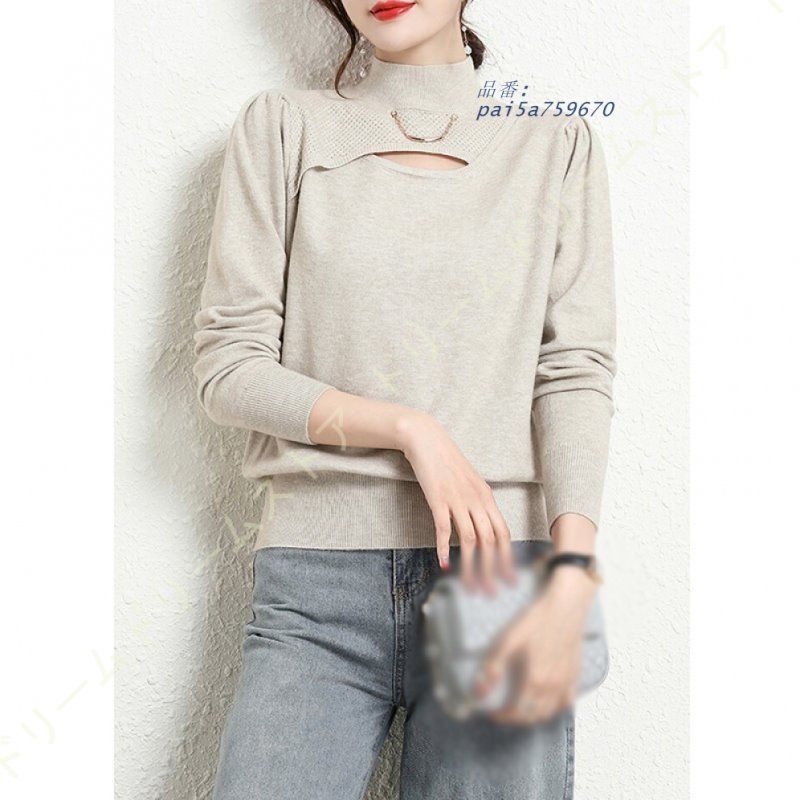  ニット レディース 秋冬 セーター トップス オシャレ タートルネック インナー 着心地良い プルオーバー ゆったり 長袖 シンプル ニットセーター カジュアル pai 5 a 759670 ノースリーブ ニット セーター