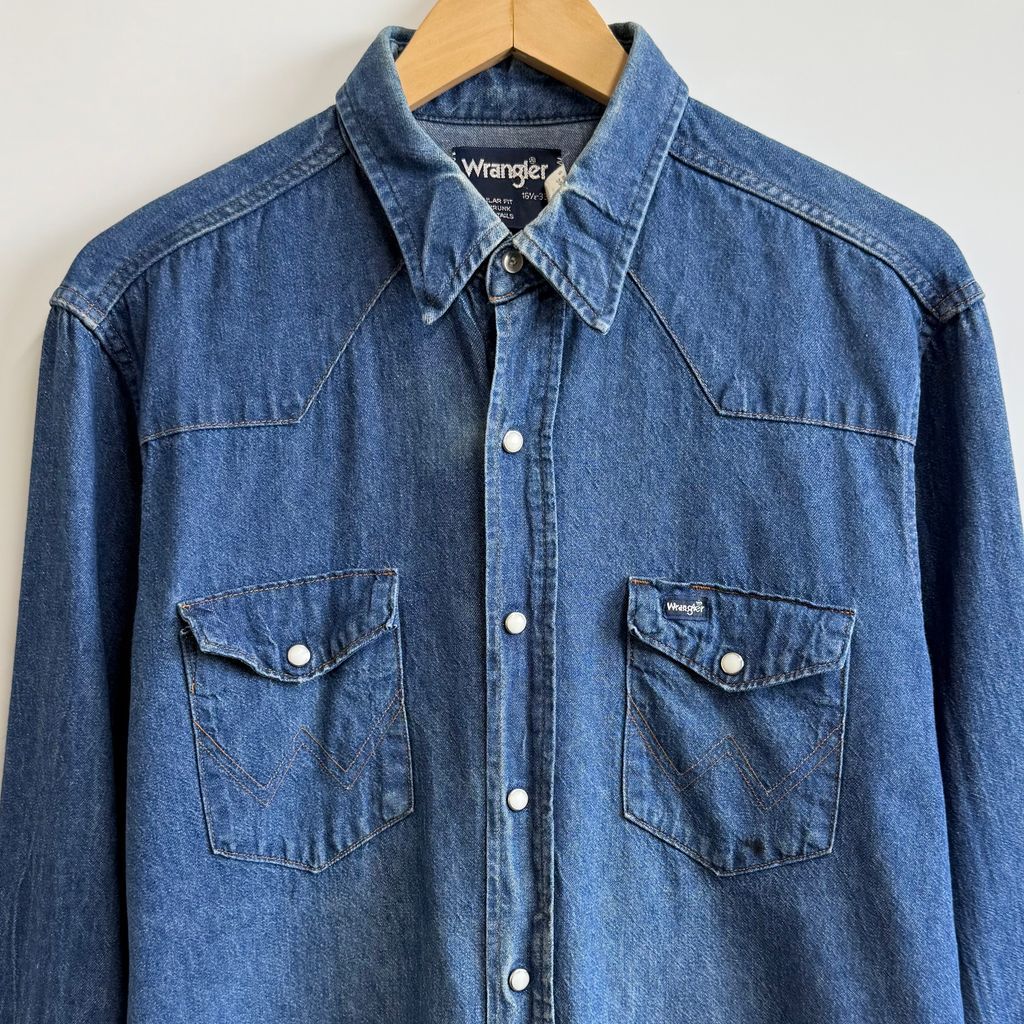 ラングラー　長袖　デニムシャツ　L　15-33　レギュラーフィット　B3368 ラングラー 長袖 デニムシャツ L 15-33 レギュラーフィット