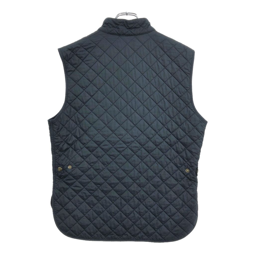 Belstaff ベルスタッフ キルティングベスト バイクウェア モーターサイクル ネイビー メンズ 48 古着 v4534