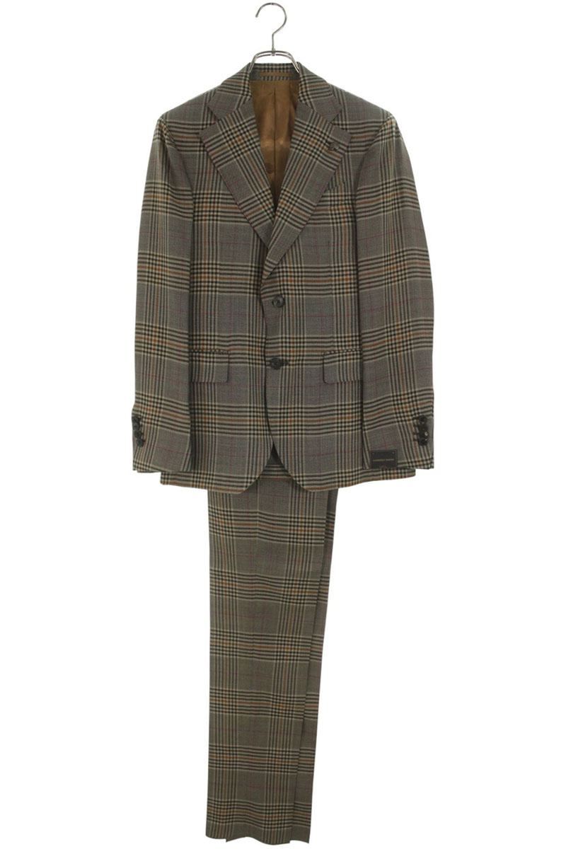 ガブリエレパジーニ G16580 チェック柄 2Bセットアップスーツ メンズ 44