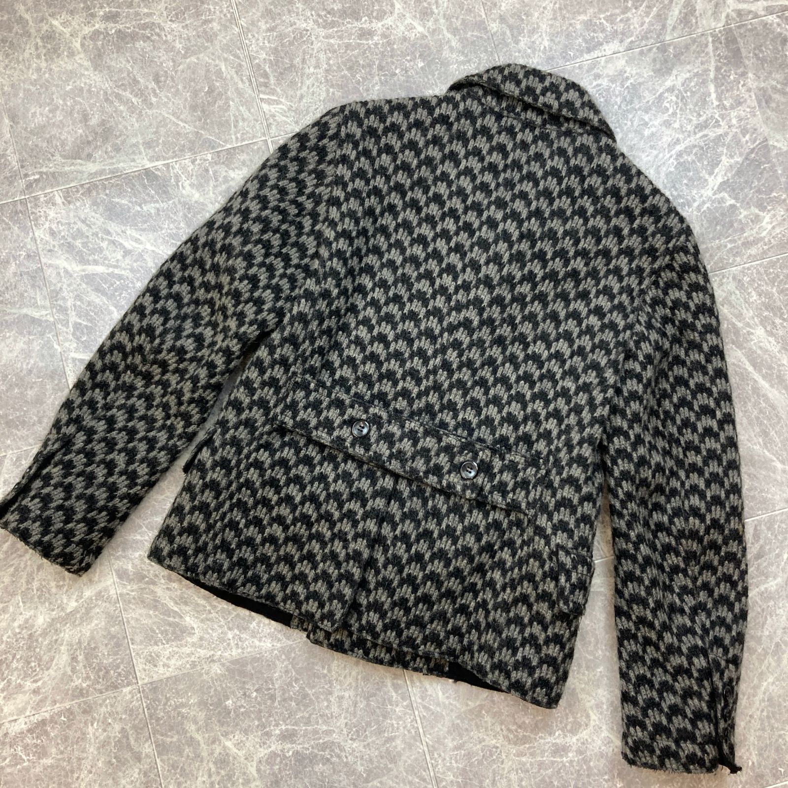 DOLCE&GABBANA ドルチェアンドガッバーナ 千鳥格子 ウール ピーコート