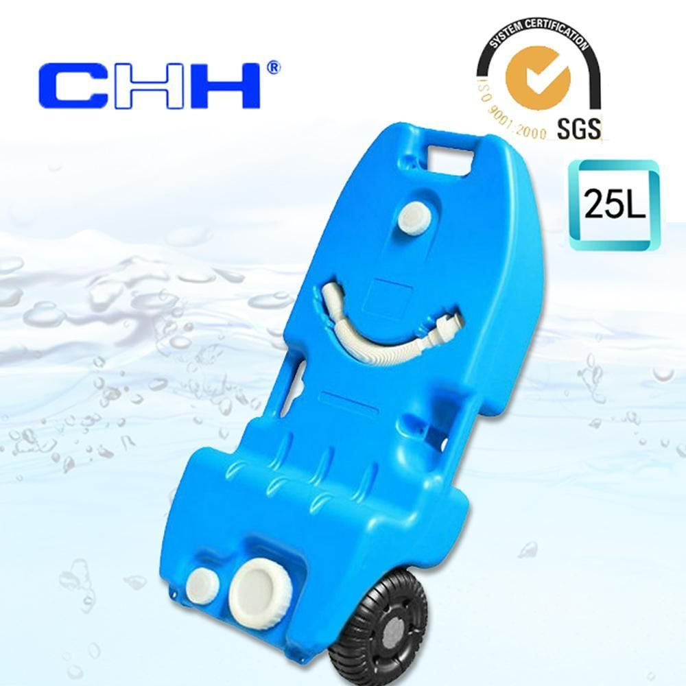 ウォータータンク 大容量 25L 車輪付き 給水 排水タンク タイヤ付き キャンピングカー ブルー CHH-563