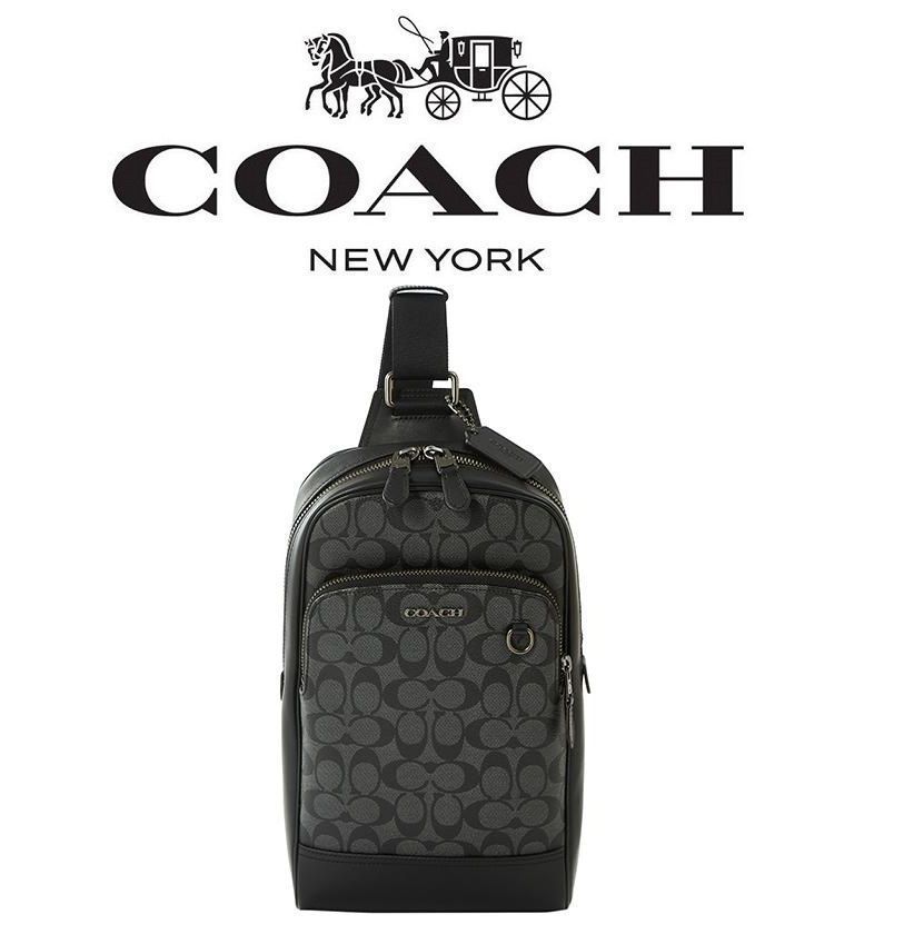 コーチバッグ＞COACH/コーチバッグ ボディーバッグ F89937 チャコール×ブラック クロスボディー ショルダーバッグ スリングバッグ 斜めがけ バッグ アウトレット品 紙袋付属 新品未使用 - メルカリ