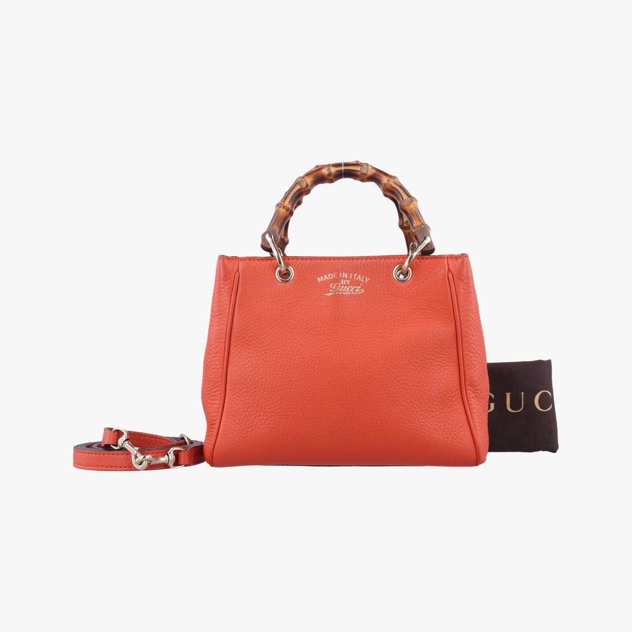 グッチGucciバンブーショッパーオレンジレザー368823H018246505