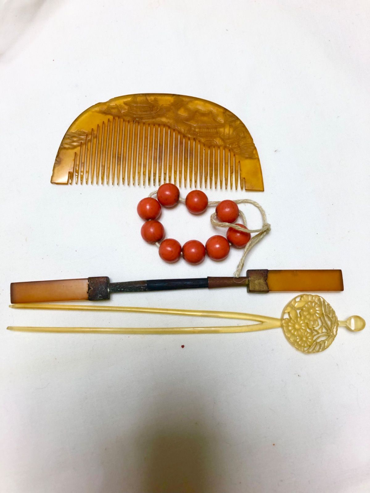 SILVER925 刻印 銀製 菓子楊枝 5本セット 鶴と亀 梅と竹 重量29g 銀製