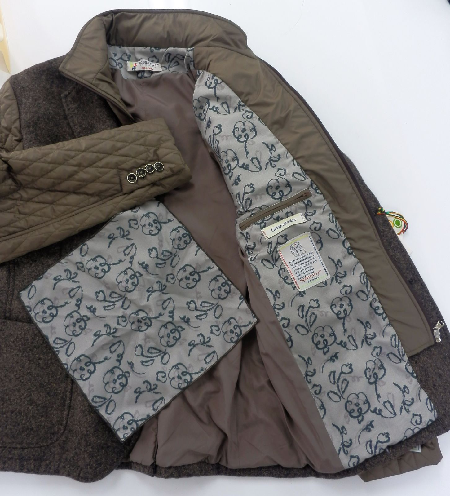 【新品】ロベルトペペ ROBERTO Pラグジュアリー中綿ジャケット イタリア製 ロベルトペペ ROBERTO P ラグジュアリー 中綿ジャケット イタリア製