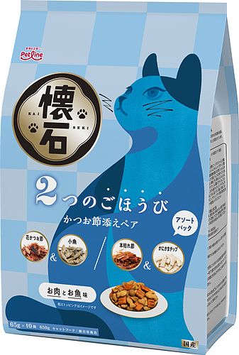 【同梱不可】【6個セット】 ペットライン 懐石　2つのごほうび　かつお節添えペア 1．2kg