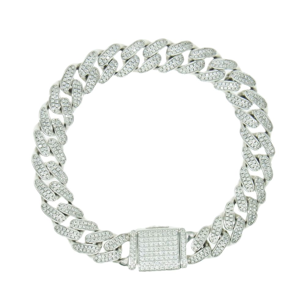 AVALANCHE アバランチ ジルコニア シルバーセット AVALANCHE アバランチ マイアミ ジルコニア ネックレス 7mm 45cm