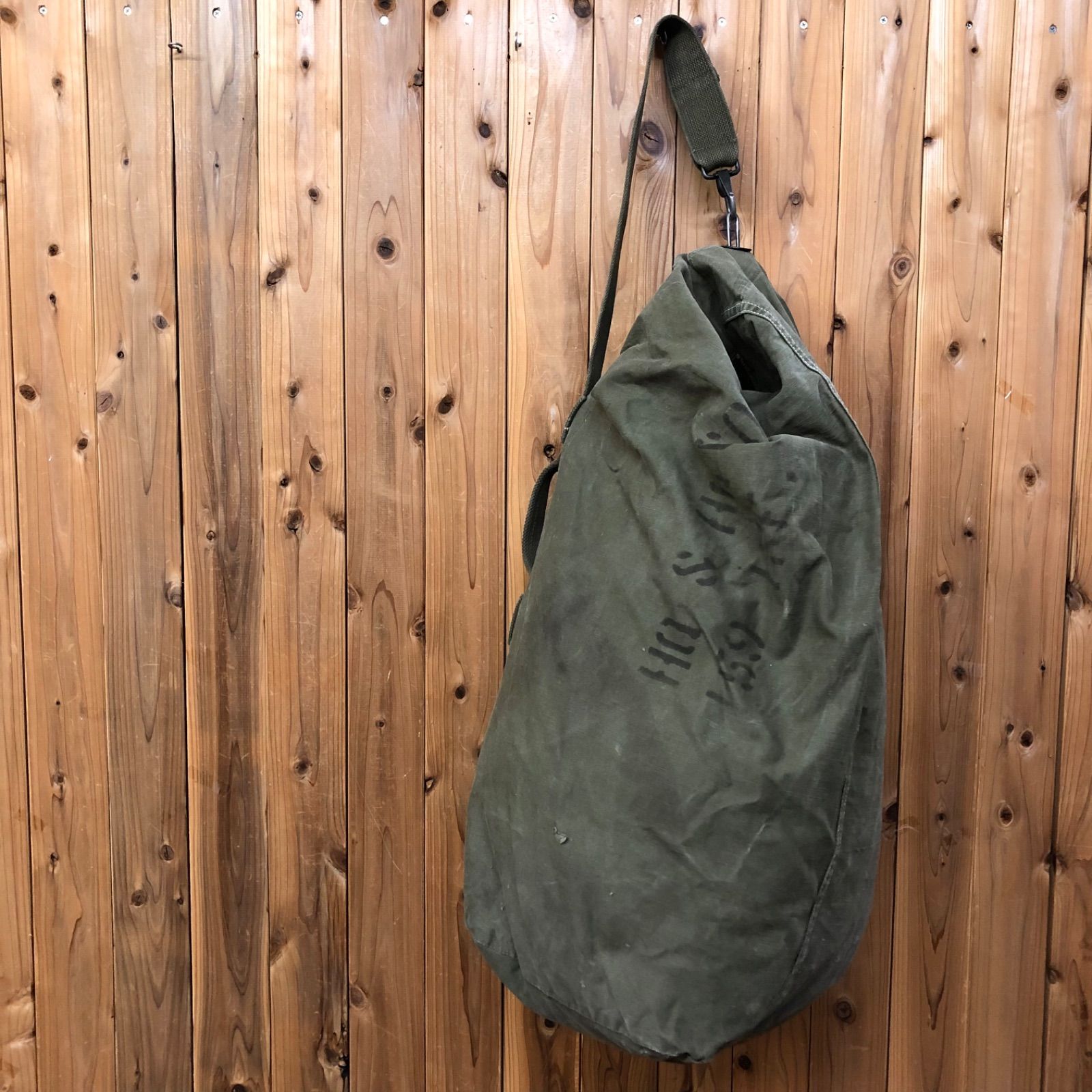40〜60 s アメリカ軍 ダッフルバッグ 米軍実物 軍用 US.ARMY ミリタリー バッグ 鞄 大容量 ドラム キャンバス ショルダー ボストン ヴィンテージ品