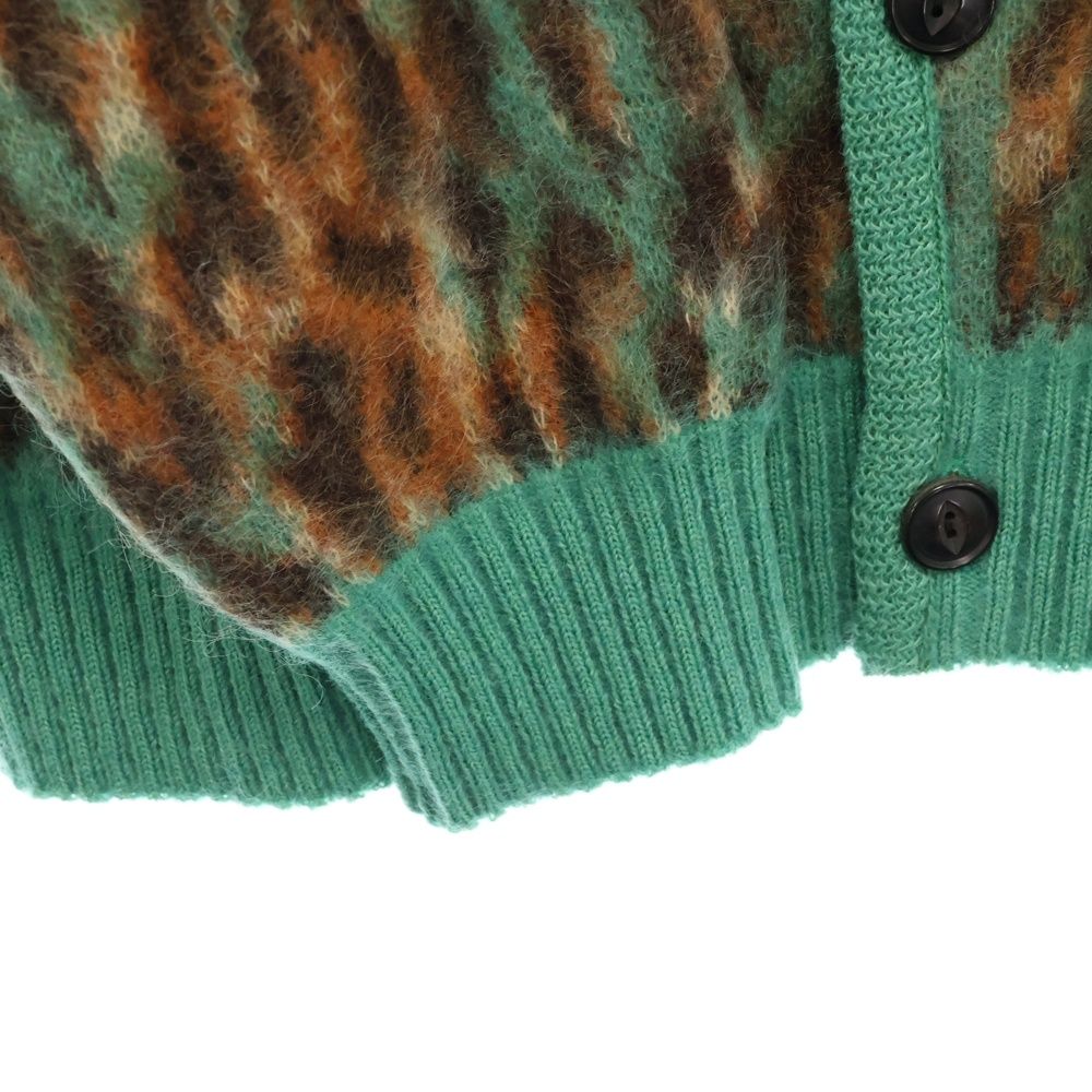 WACKO MARIA モヘアカーディガン レオパード グリーン WACKO MARIA