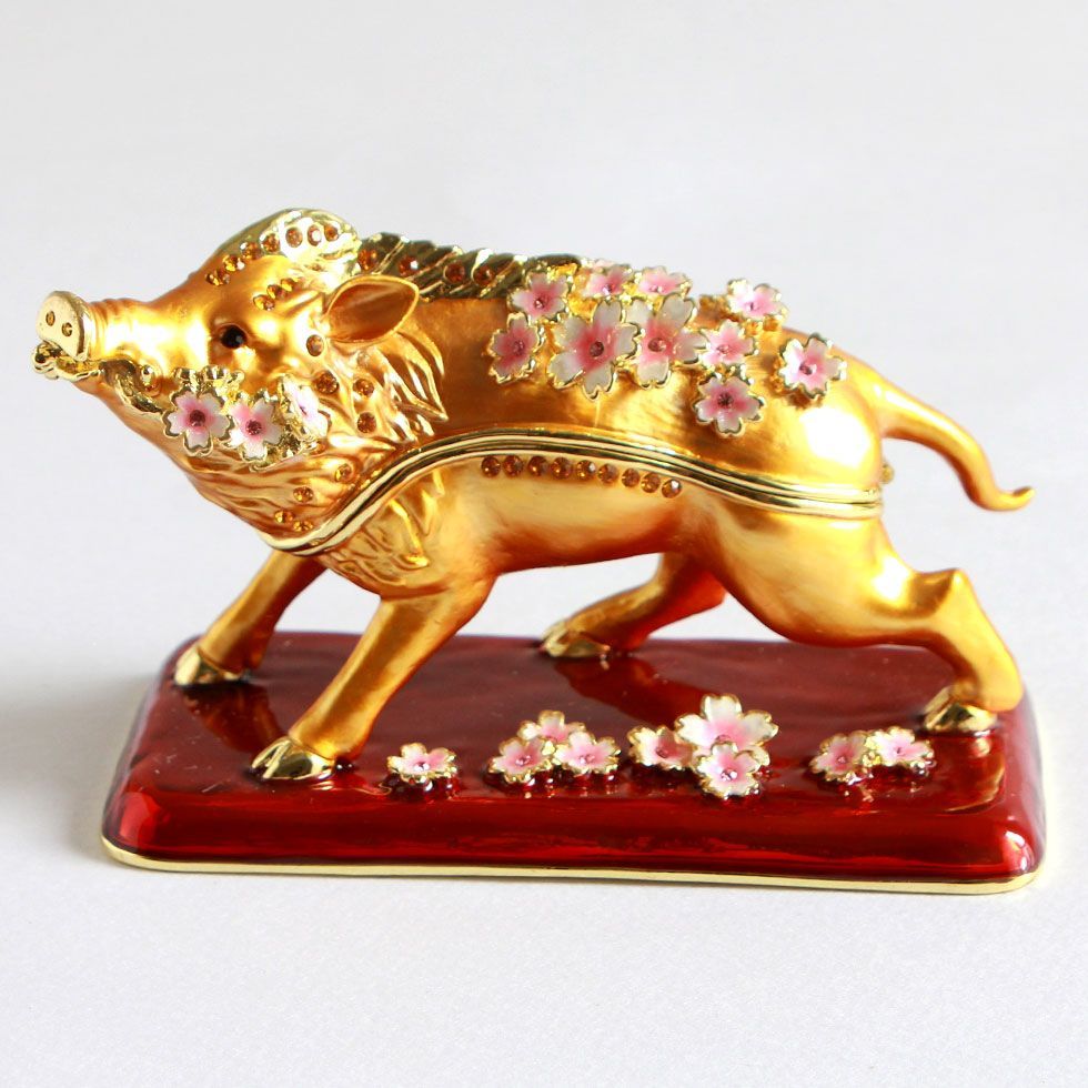 EX590 桜の亥【ピィアース正規品】招福 桜の白亥 桜の金亥 干支