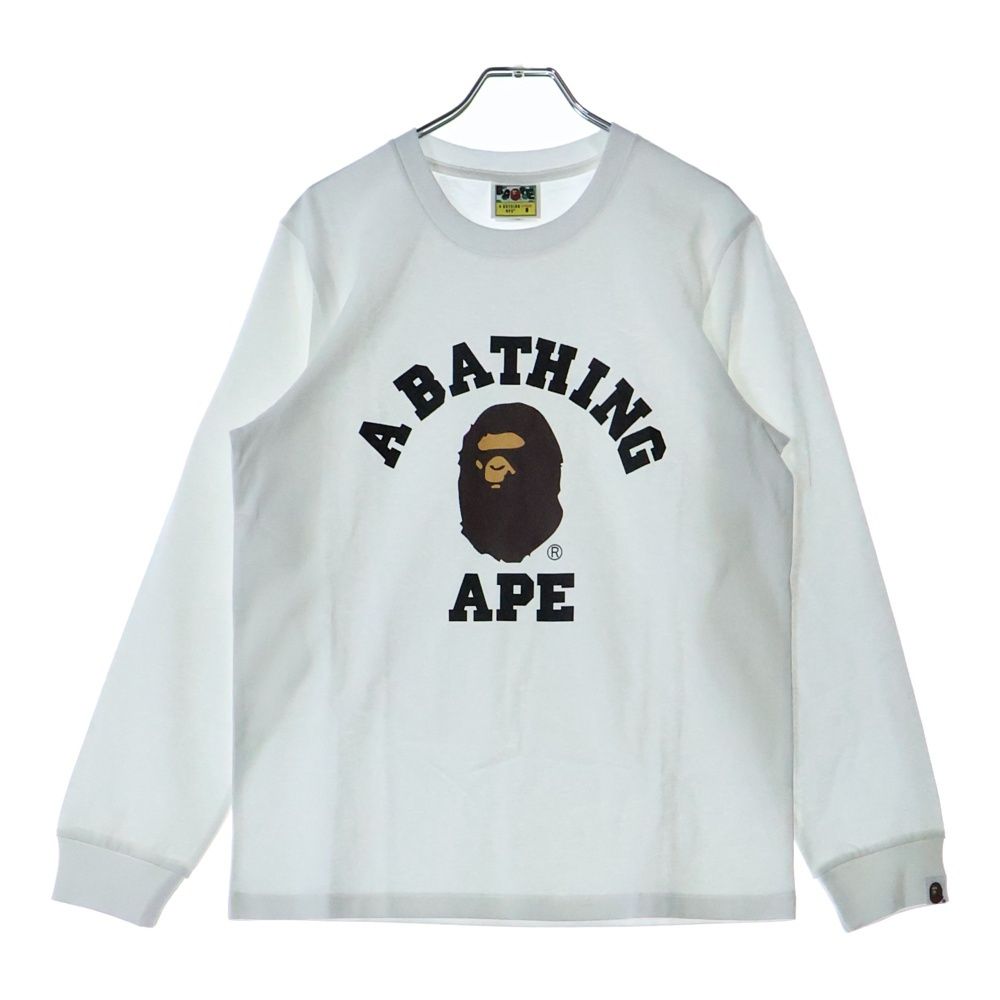 A BATHING APE (アベイシングエイプ) COLLEGE LS TEE クルー