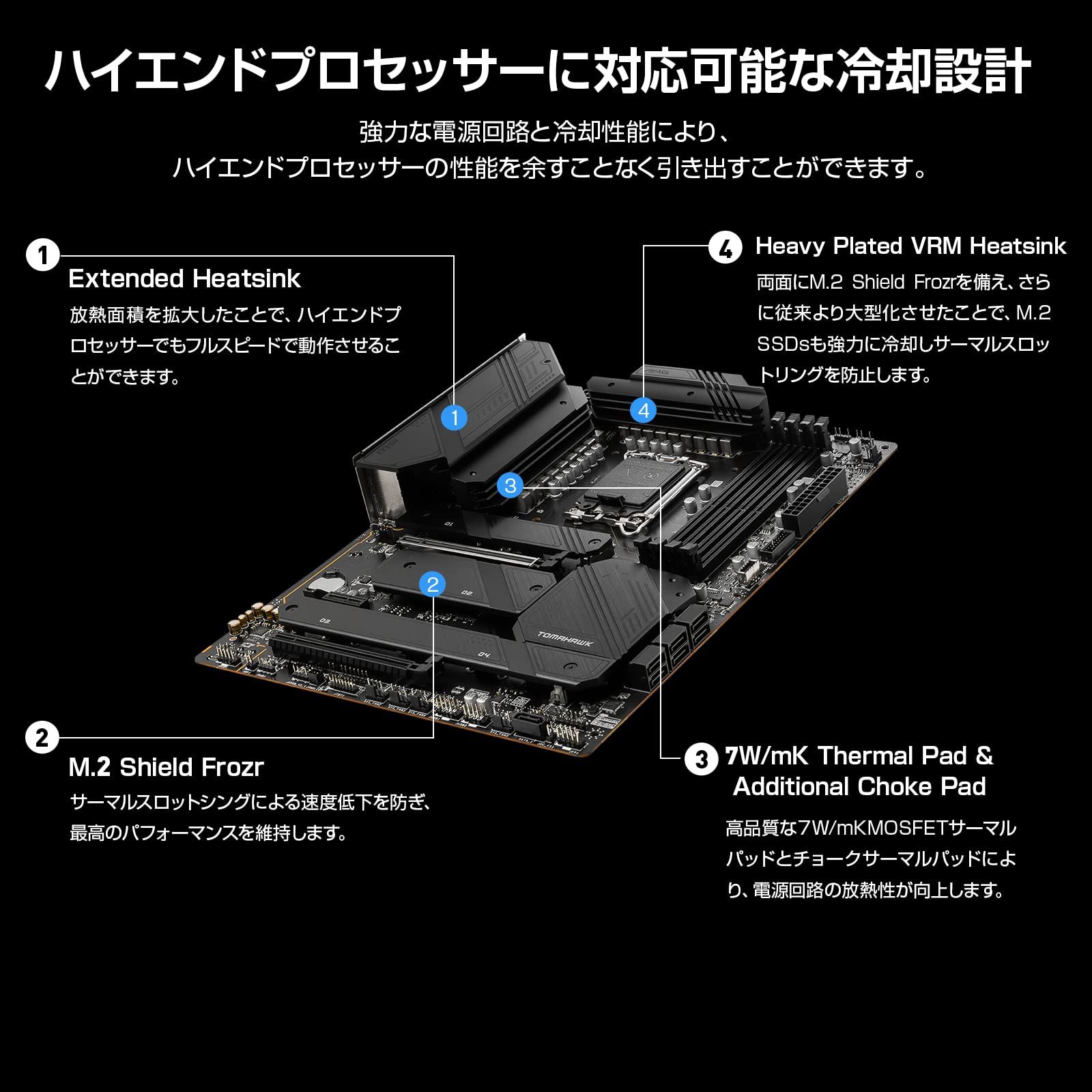 MSIマザーボード MAG Z790 TOMAHAWK WIFI DDR5 第14/13/12世代Intel 
