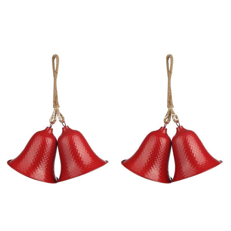 ガーデンオーナメント ベル 金属 赤 レッド ガーデンオブジェ 吊り下げ飾り ペンダント ガーデニング 雑貨 ガーデン雑貨 ガーデンインテリア ガーデン インテリア 庭の装飾 お洒落 おしゃれ 8-14