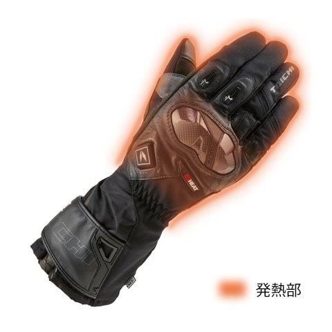 e-HEAT アームド グローブ ブラック/レッド 2024 Lサイズ RST654