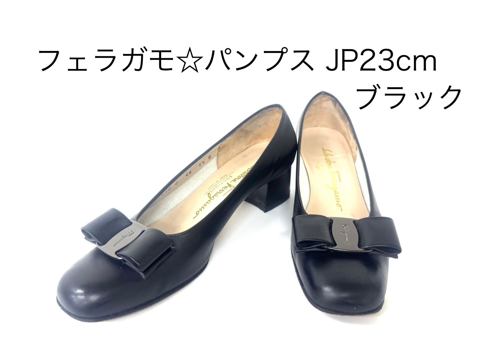 フェラガモ パンプス Salvatore Ferragamo フェラガモ パンプス ヒール4cm ブラック