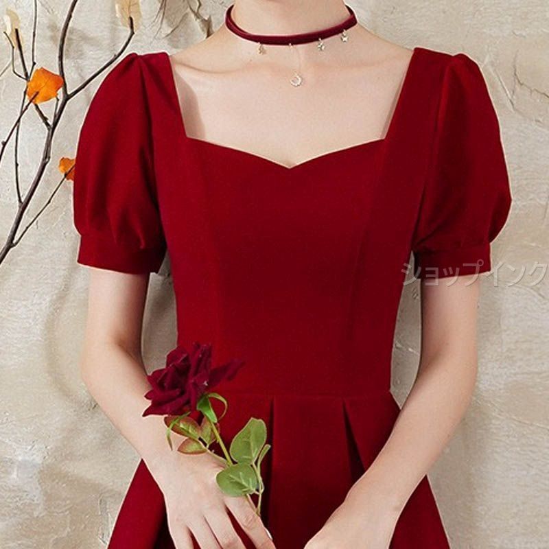 結婚式フォーマルドレス 赤