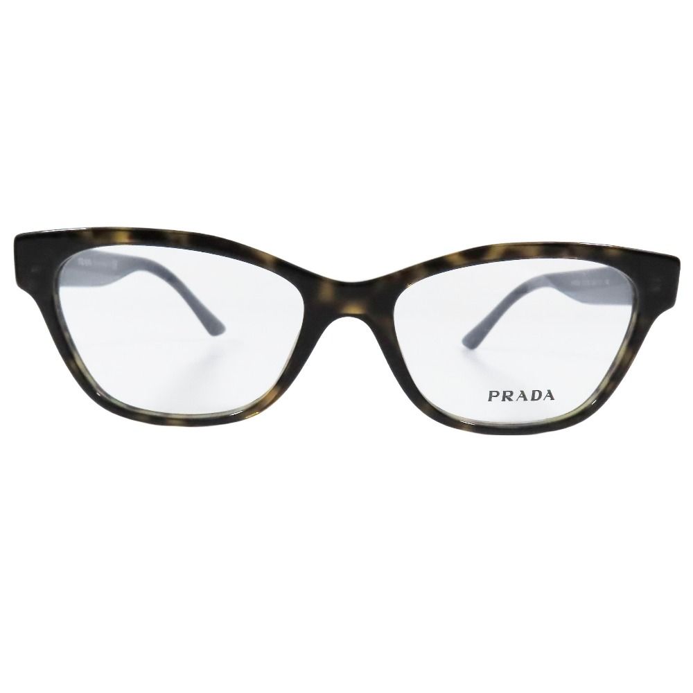 PRADA プラダ 眼鏡 アイウェア べっ甲柄 フルリム プラスチック フォックス デモレンズ 51□16 140 ネイビー VPR03W メンズ レディース 古着