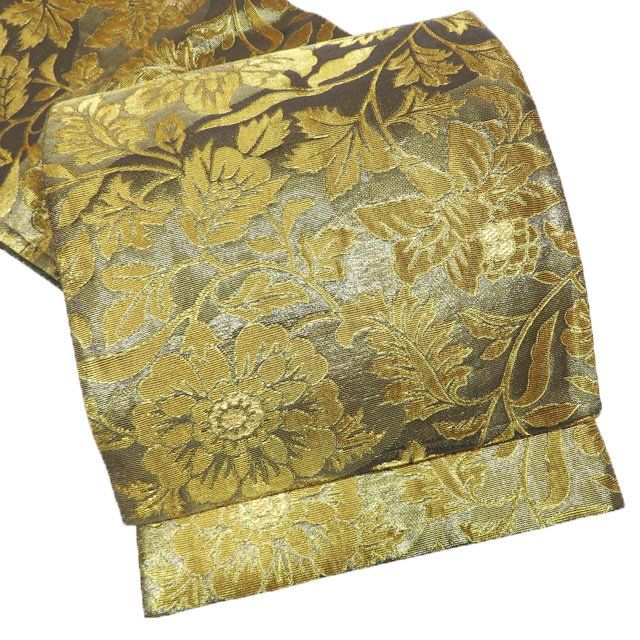 ten　金糸袋帯 ys7278905; 金糸横段模様織出し全通袋帯 : kimono-Shinei ヤフー