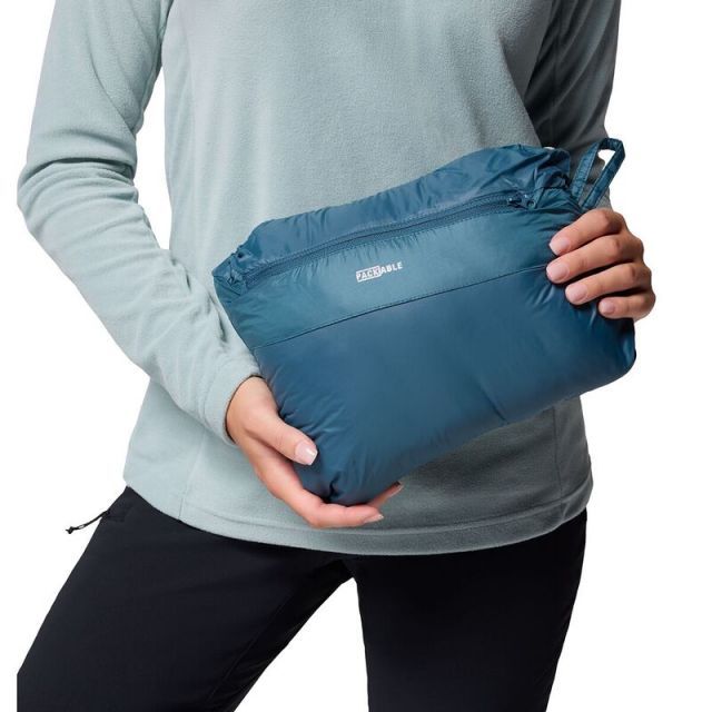 コロンビア レディース ジャケット ブルゾン アウター Corelite Down Hooded Jacket - Women s Everblue