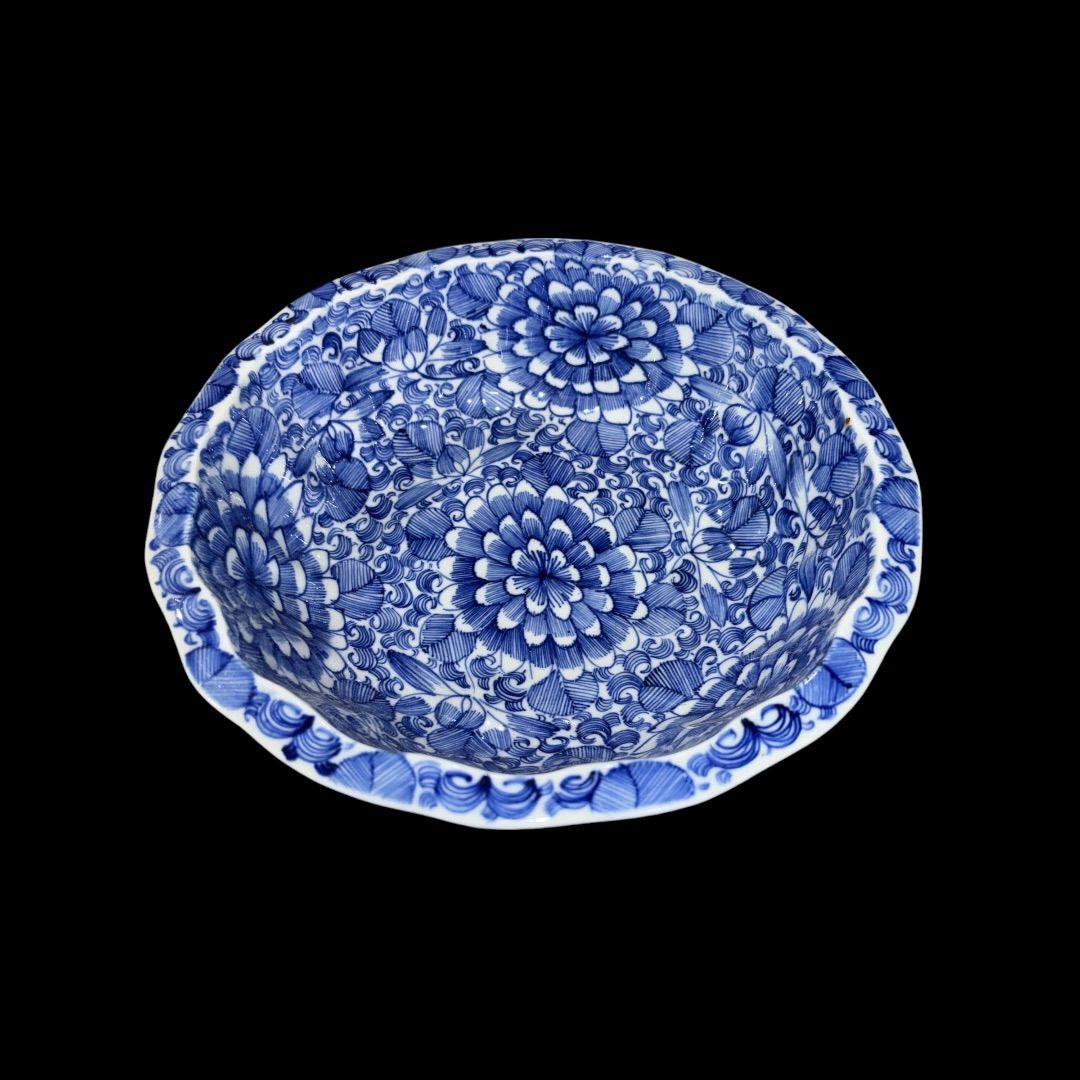 伊万里 ベロ藍 鉢 明治 伊万里焼 ベロ藍 大鉢 染付 明治時代 鉢