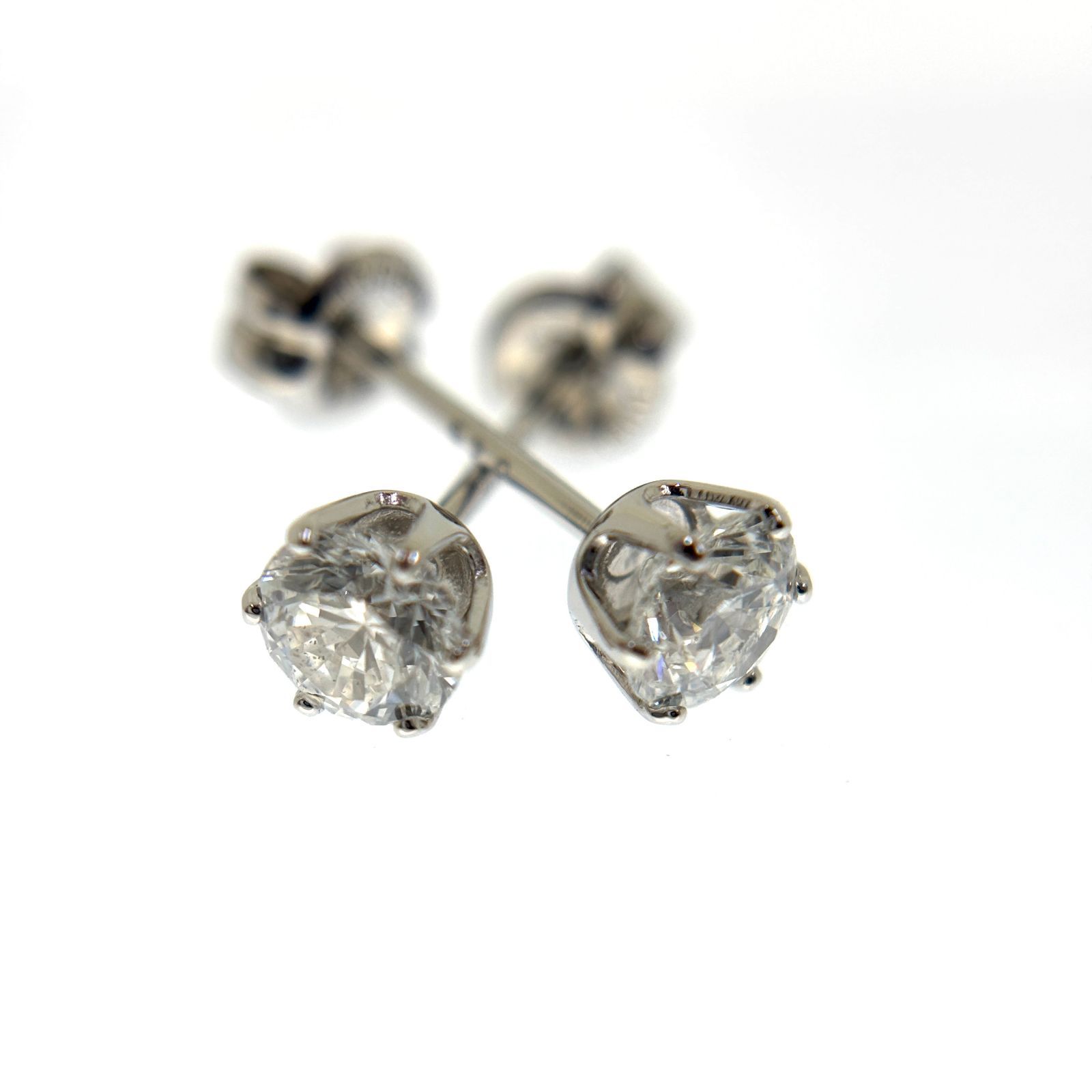 カンカン様専用 新品仕上げ済 Pt900 ダイヤモンドピアス 0.25ct/0.25ct 