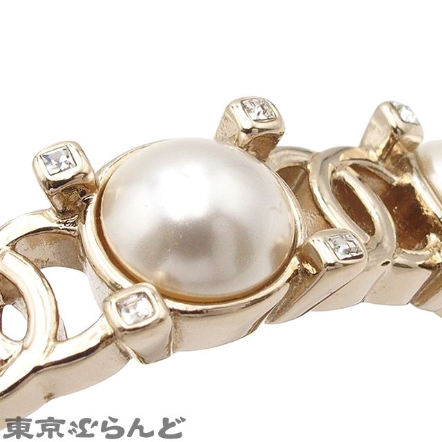 シャネル CHANEL バングル ゴールド メタル コスチュームパール ラインストーン ココマーク B21A レディース 241100081762 SIROKUMA-CORPORATION_COM